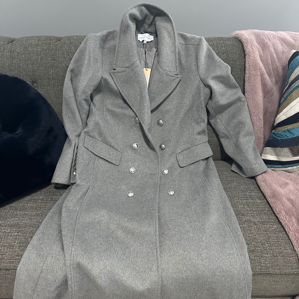 NWT Rebecca Minkoff Wool Long Grey Jacket XL